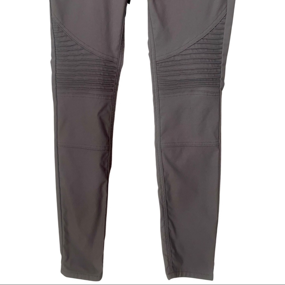 PRANA Brenna Moto Stretch Skinny Pants Mid Rise Gravel Nylon Size 2 - Picture 6 of 15